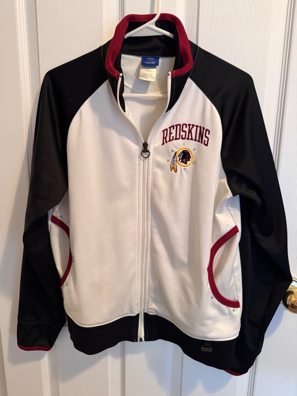NFL Kids White, Black & Burgundy Redskins Full-Zip Jacket